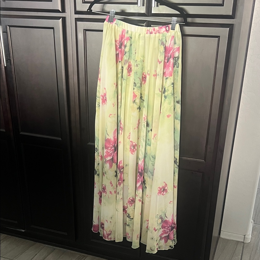 Chicwish Floral Maxi Skirt